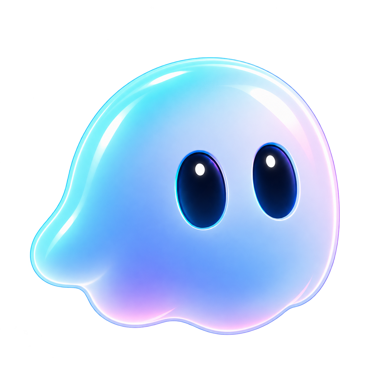 Side's translucent jelly glass ghost floating beside your Dock